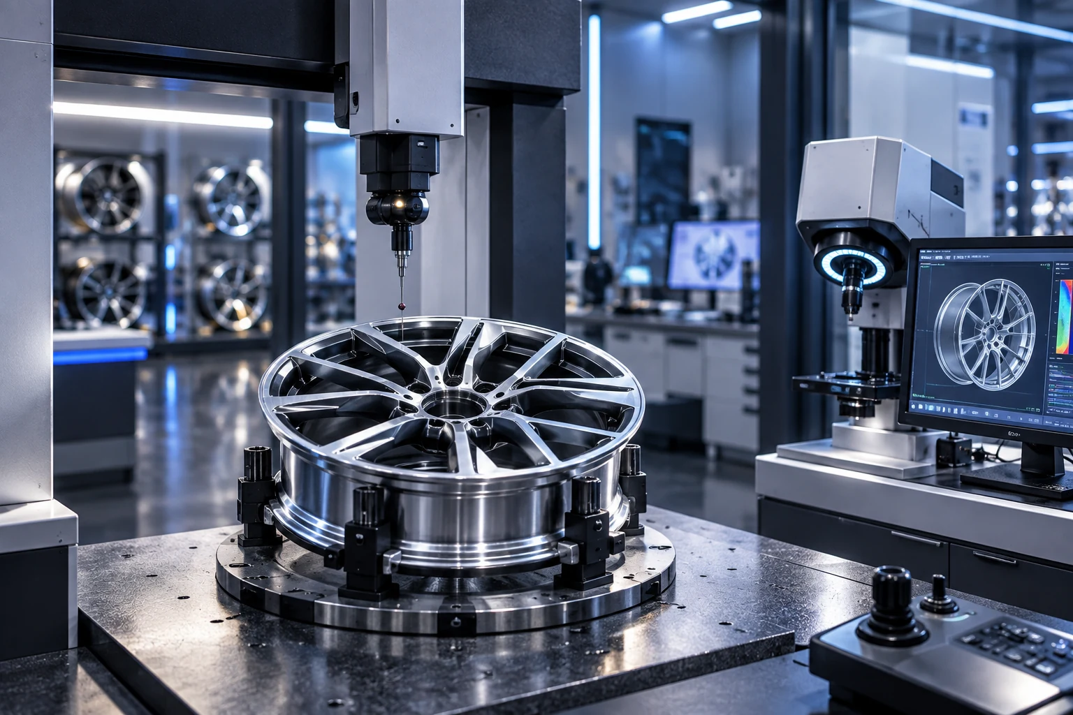 AI-generated alloy wheel quality inspection lab